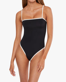 Strapless One Piece | Black/Off White