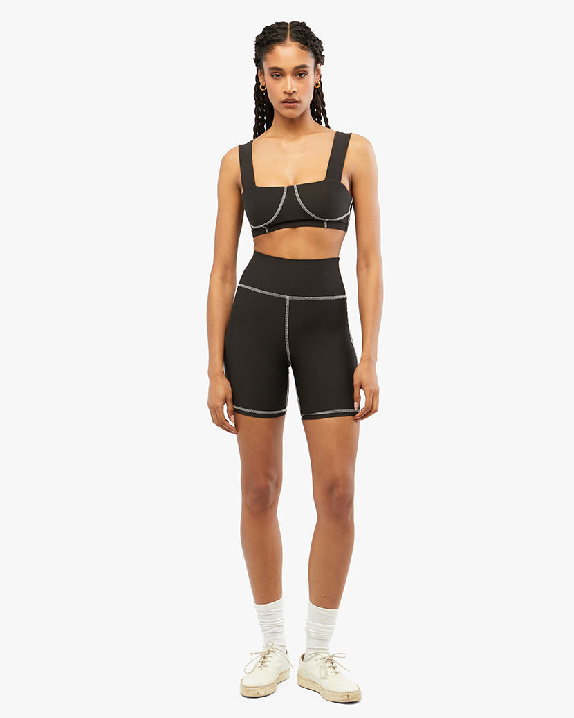 Corset Biker Brushed Poly | Black