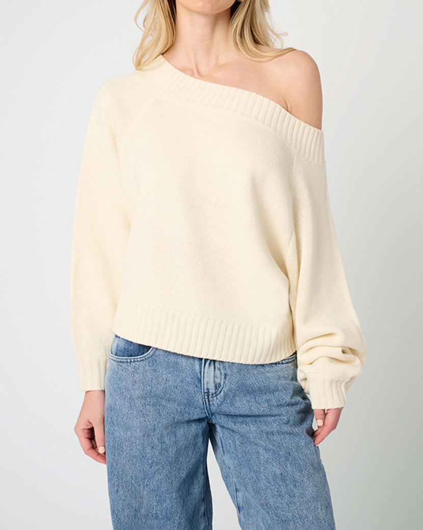 Off Shoulder Sweater | Ivory