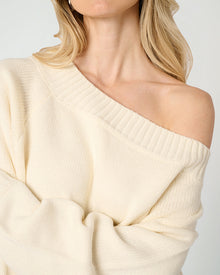 Off Shoulder Sweater | Ivory