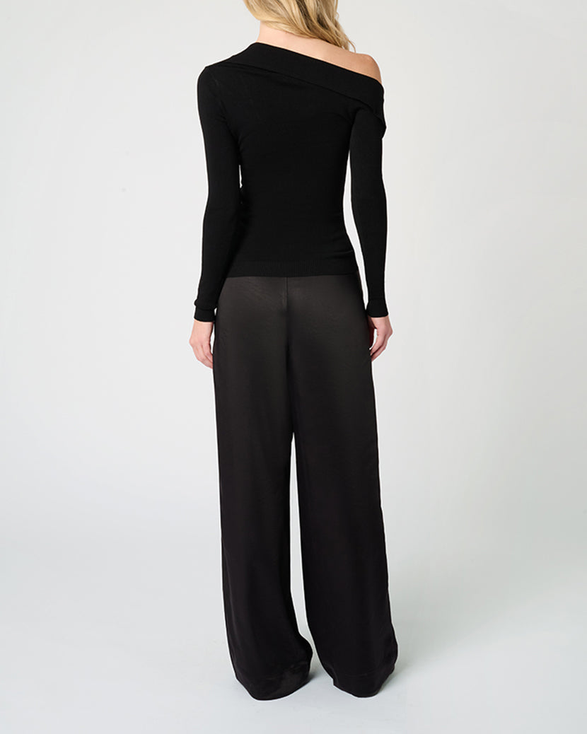 Silky Trouser Pant | Black