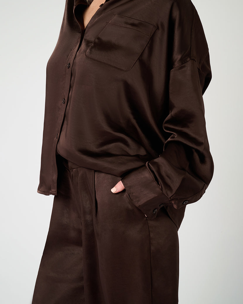 Silky Trouser Pant | Chestnut