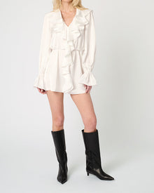 Ruffle Dress | White