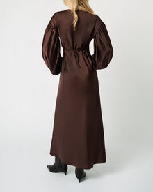 Balloon Sleeve Maxi Dress | Chestnut