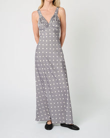 Ruched Cup Slip Maxi Dress | Dusty Blue