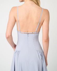 Flare Panel Midi Dress | Powder Blue
