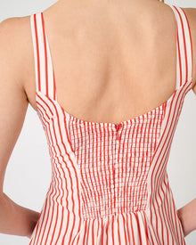 Ruched Cup Midi Dress | Vibrant Red