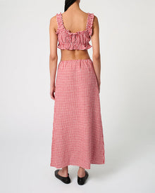 Ruffle Crop Top | Red