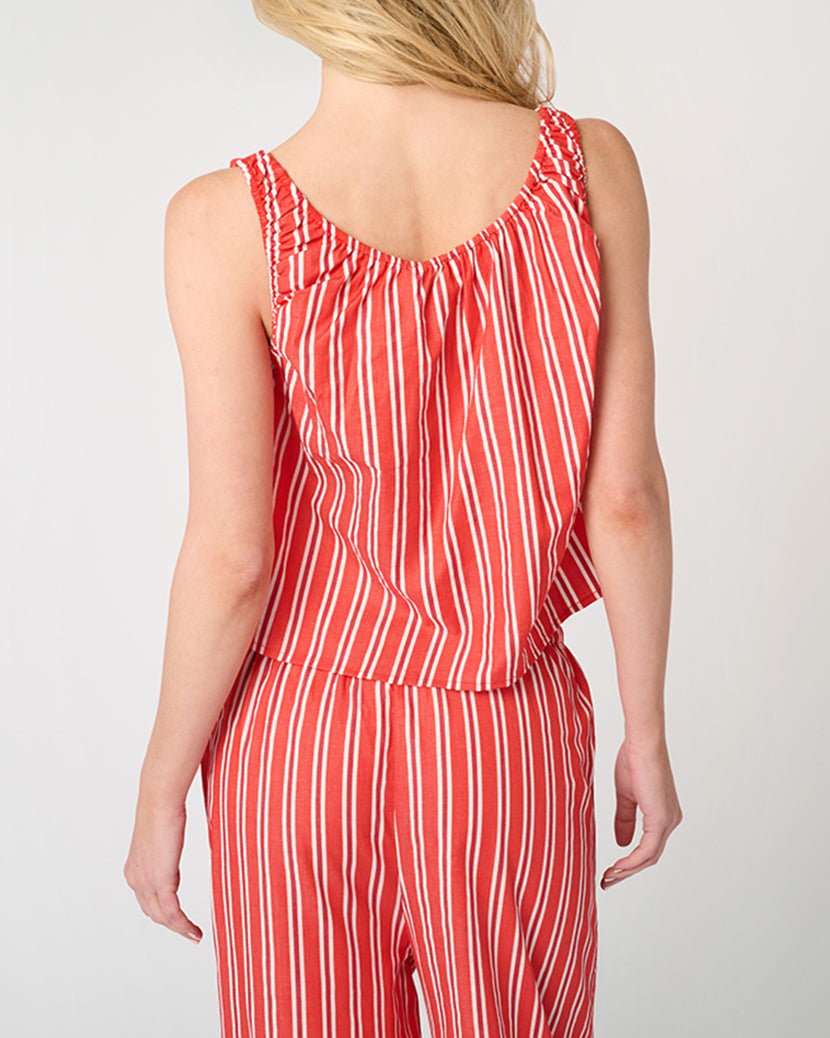 Scoop Neck Cami Top | Vibrant Red