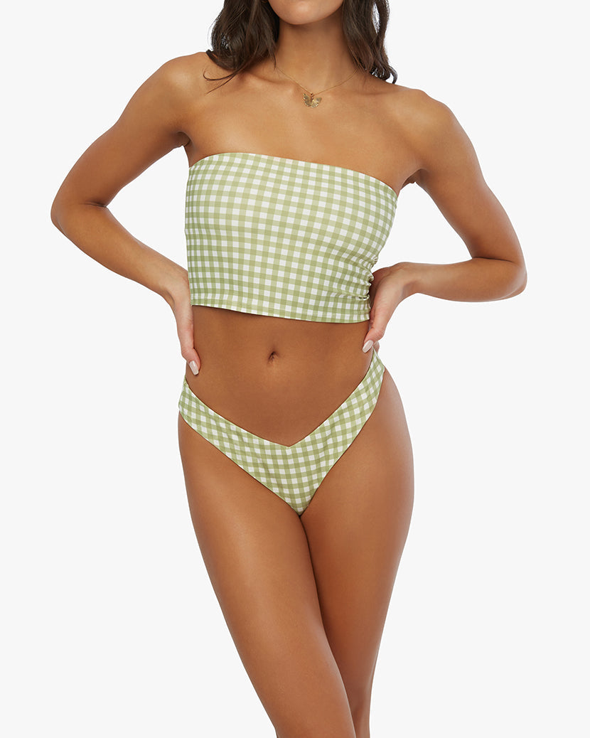 Gingham Tube Top | Fern