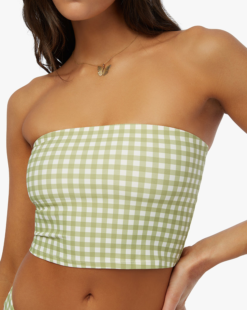 Gingham Tube Top | Fern
