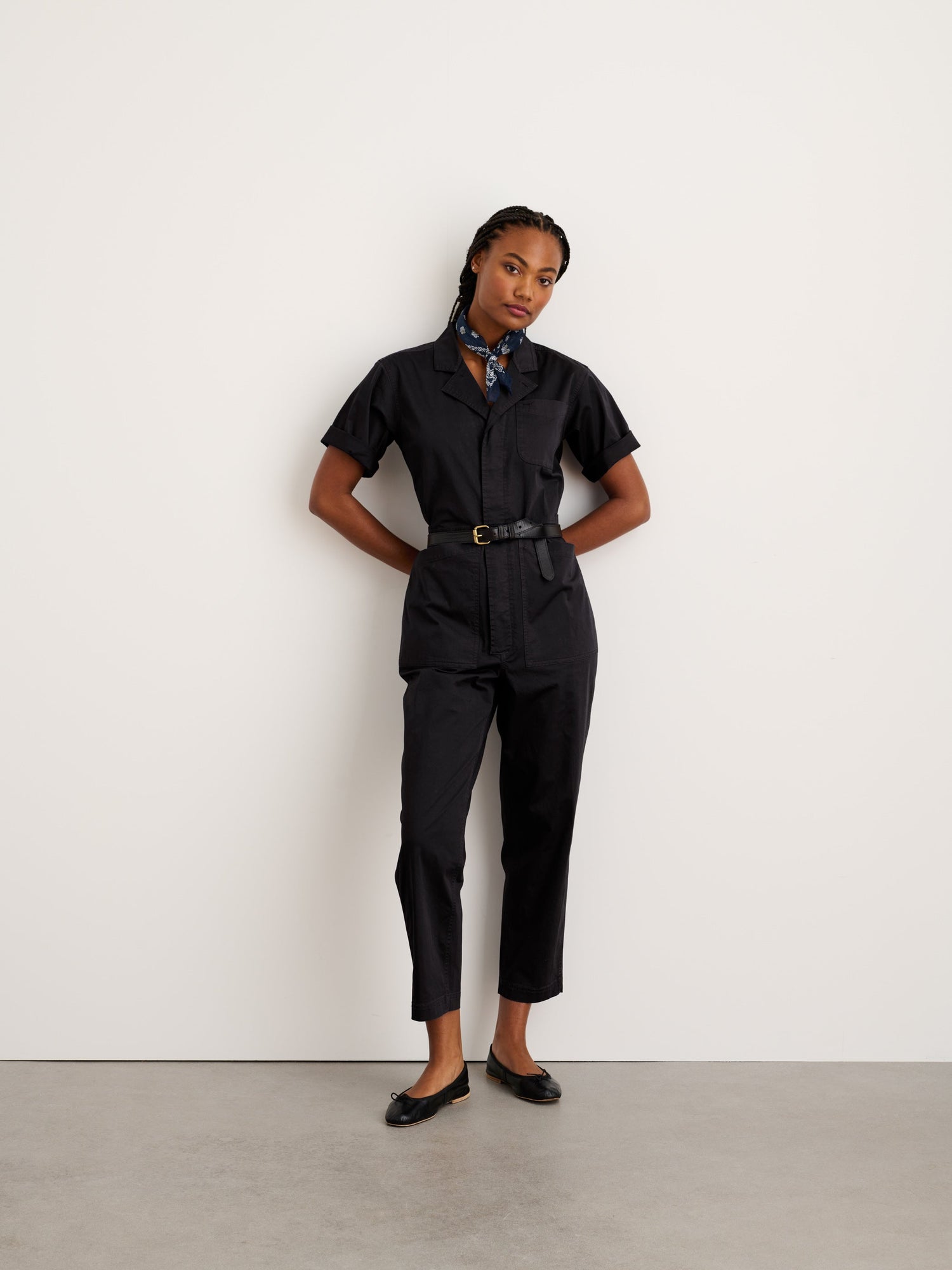 Women | Standard Short Sleeve Jumpsuit | Black