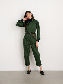 Women | Standard Jumpsuit | Cotton Twill Pine Needle