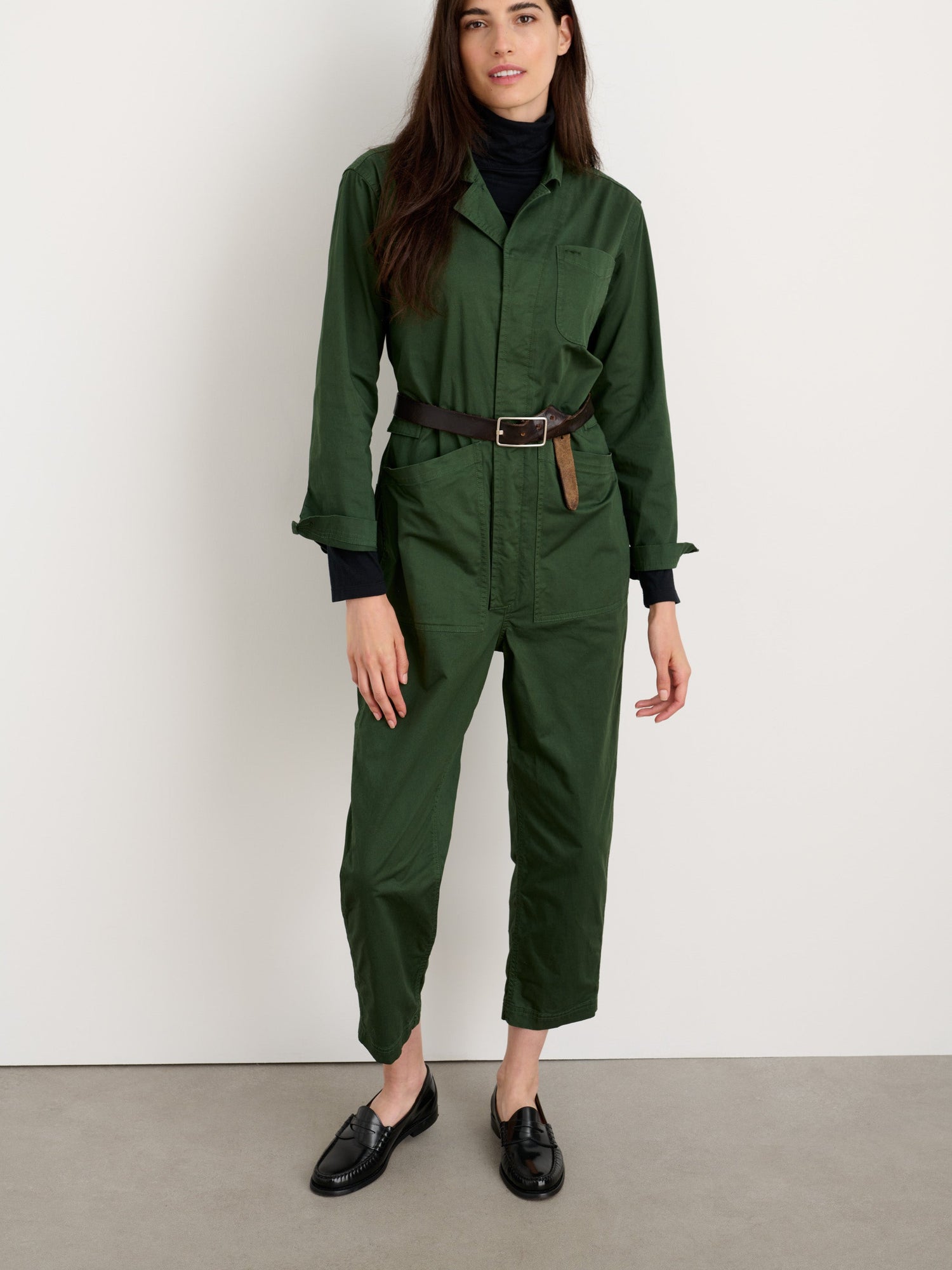 Women | Standard Jumpsuit | Cotton Twill Pine Needle
