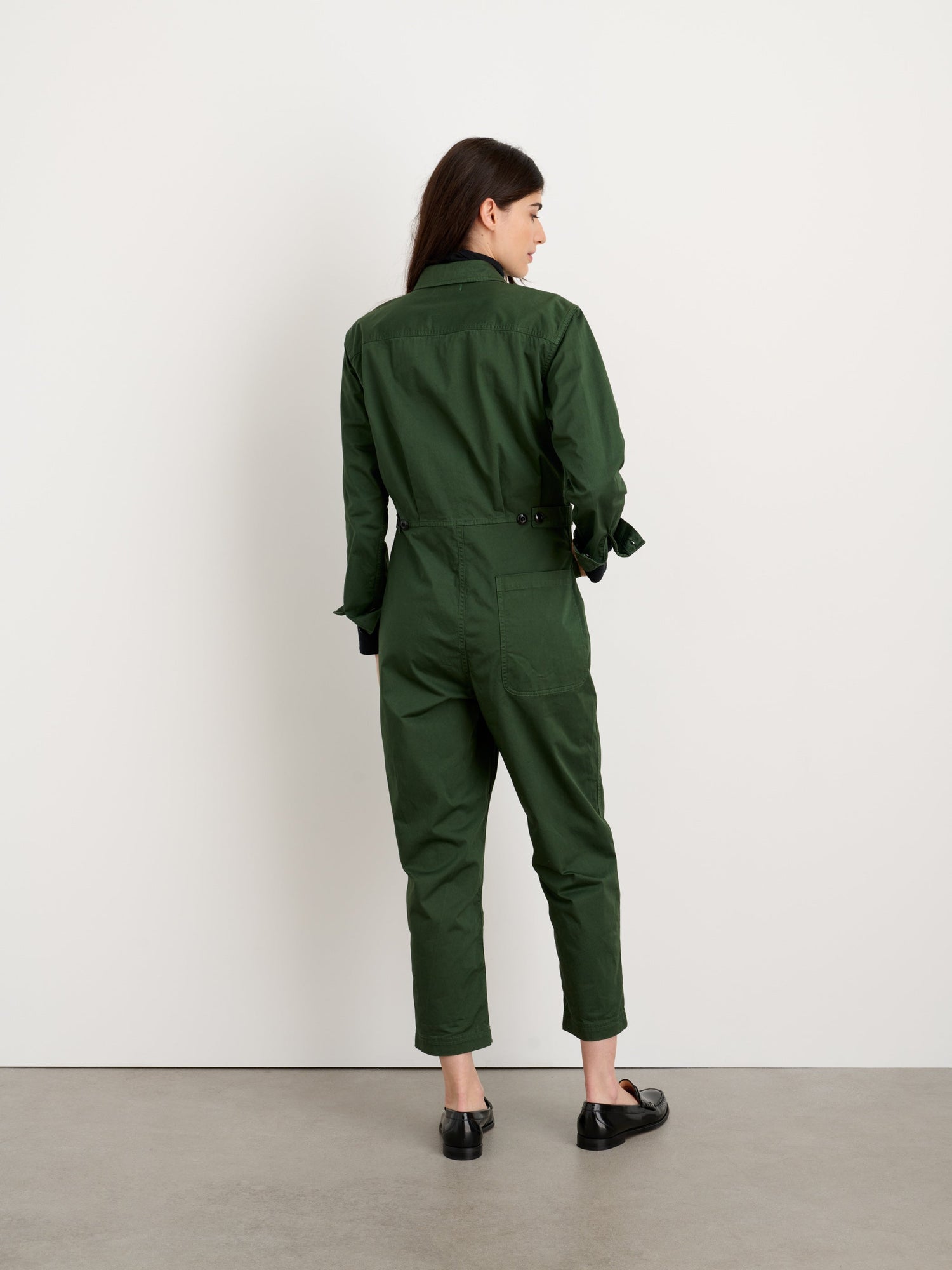 Women | Standard Jumpsuit | Cotton Twill Pine Needle