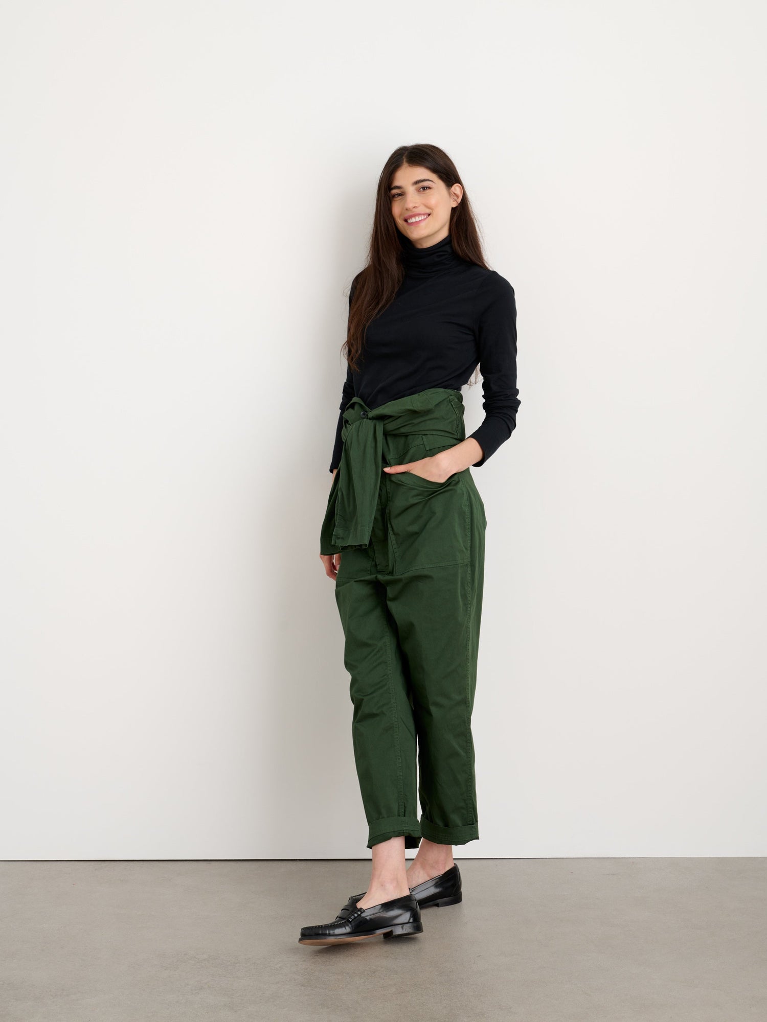 Women | Standard Jumpsuit | Cotton Twill Pine Needle