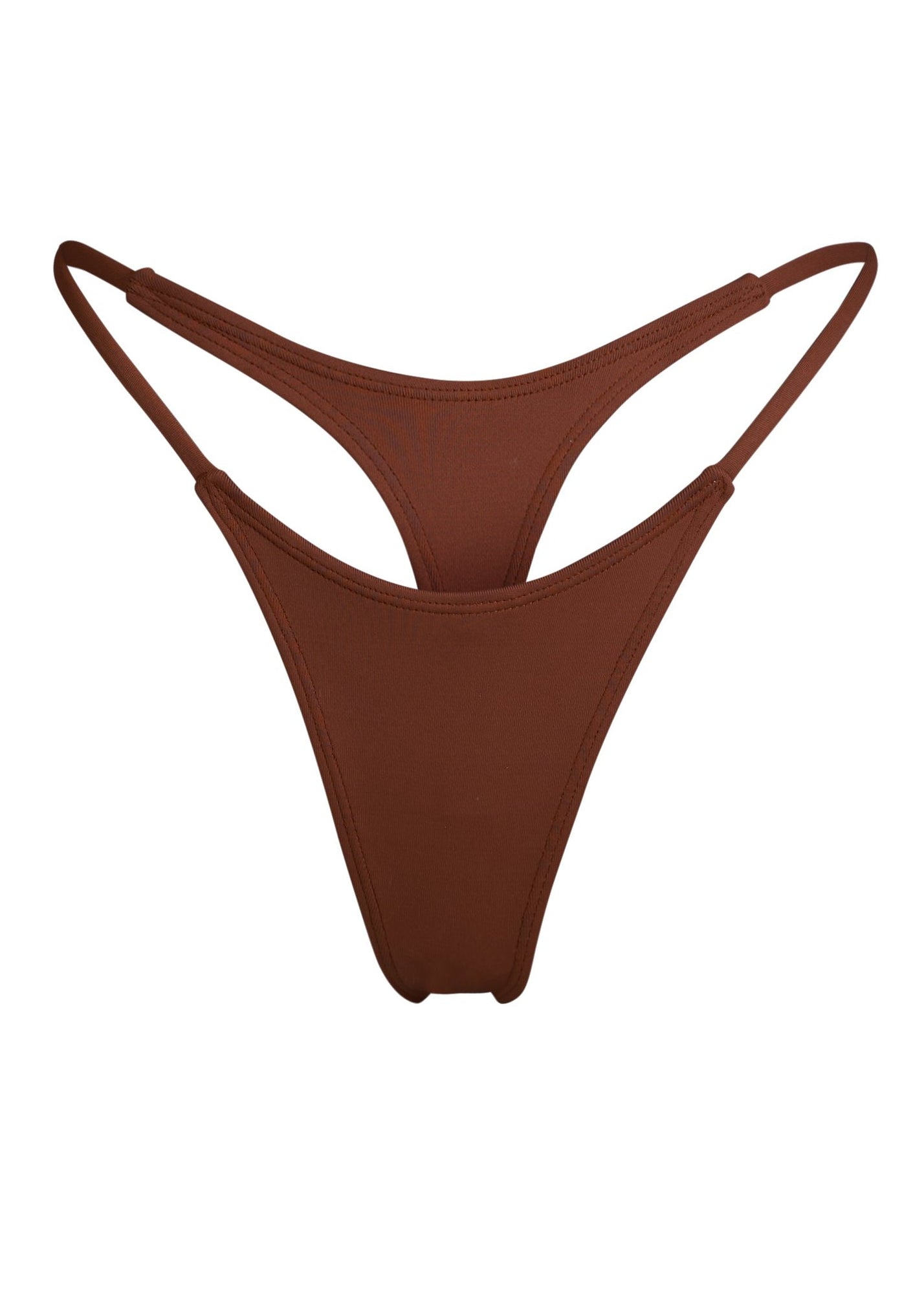 Wall Street Thong Bikini Bottom | Skinny Dip Brown