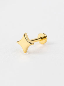Sparkle Flat Back Earring | 14K Gold Plated Brass
