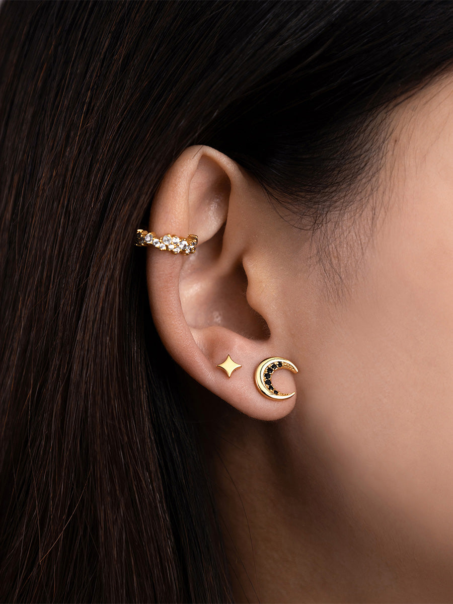 Sparkle Flat Back Earring | 14K Gold Plated Brass