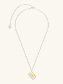 Cassette Necklace | 5A Grade Cubic Zirconia | Silver Rhodium Plated Brass