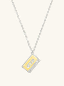 Cassette Necklace | 5A Grade Cubic Zirconia | Silver Rhodium Plated Brass