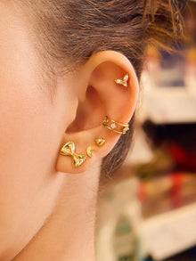 Rainbow Flat Back Earring | 14K Gold Plated Brass