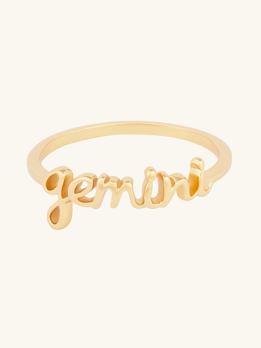 Gemini Ring | 14K Gold Plated Brass