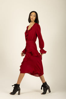 Warby Dress | Crimson Red