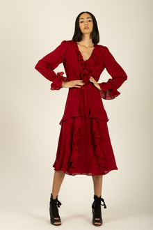 Warby Dress | Crimson Red