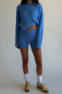 Ariel Knit Shorts - Blue Moon