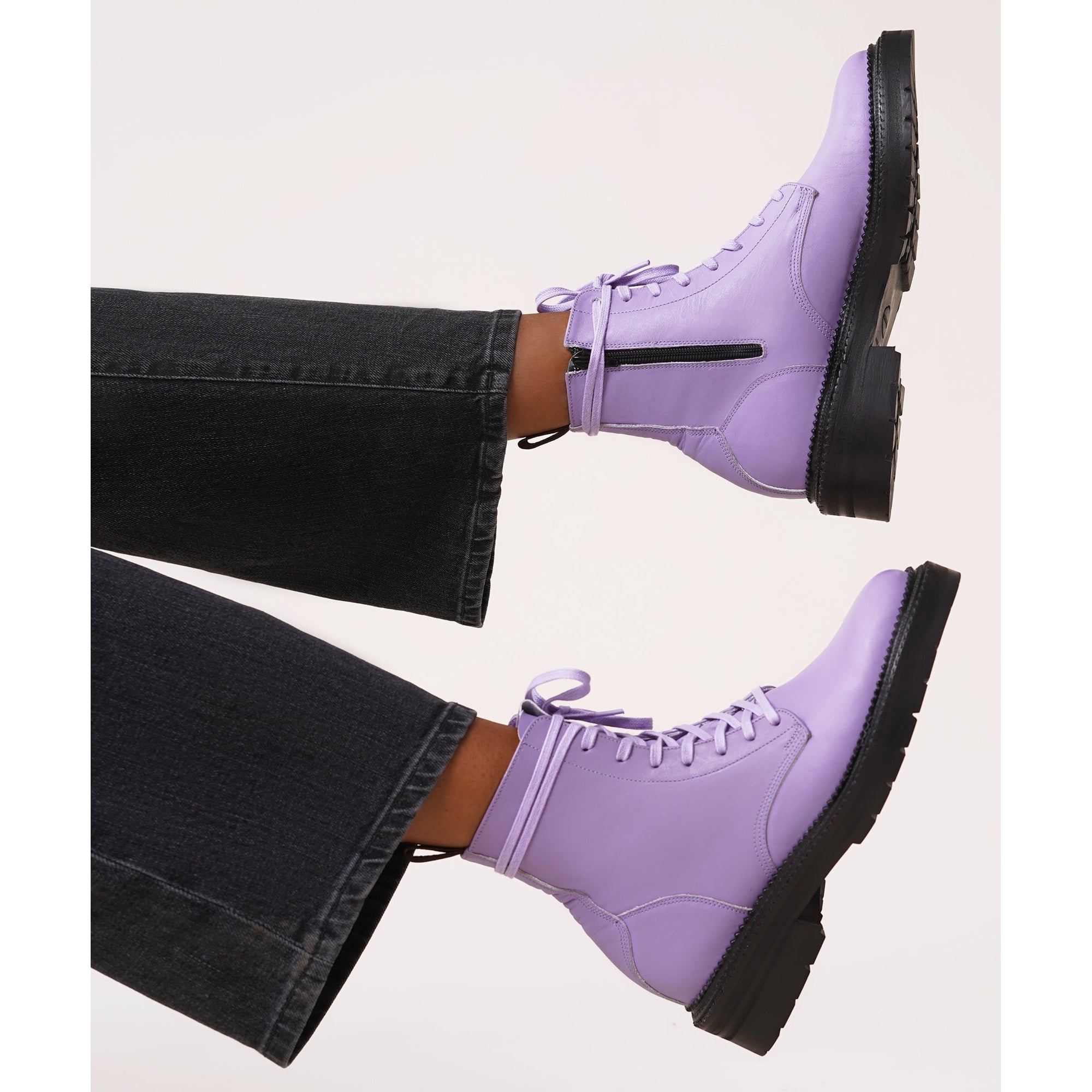 Warren Combat Boot | Lilac