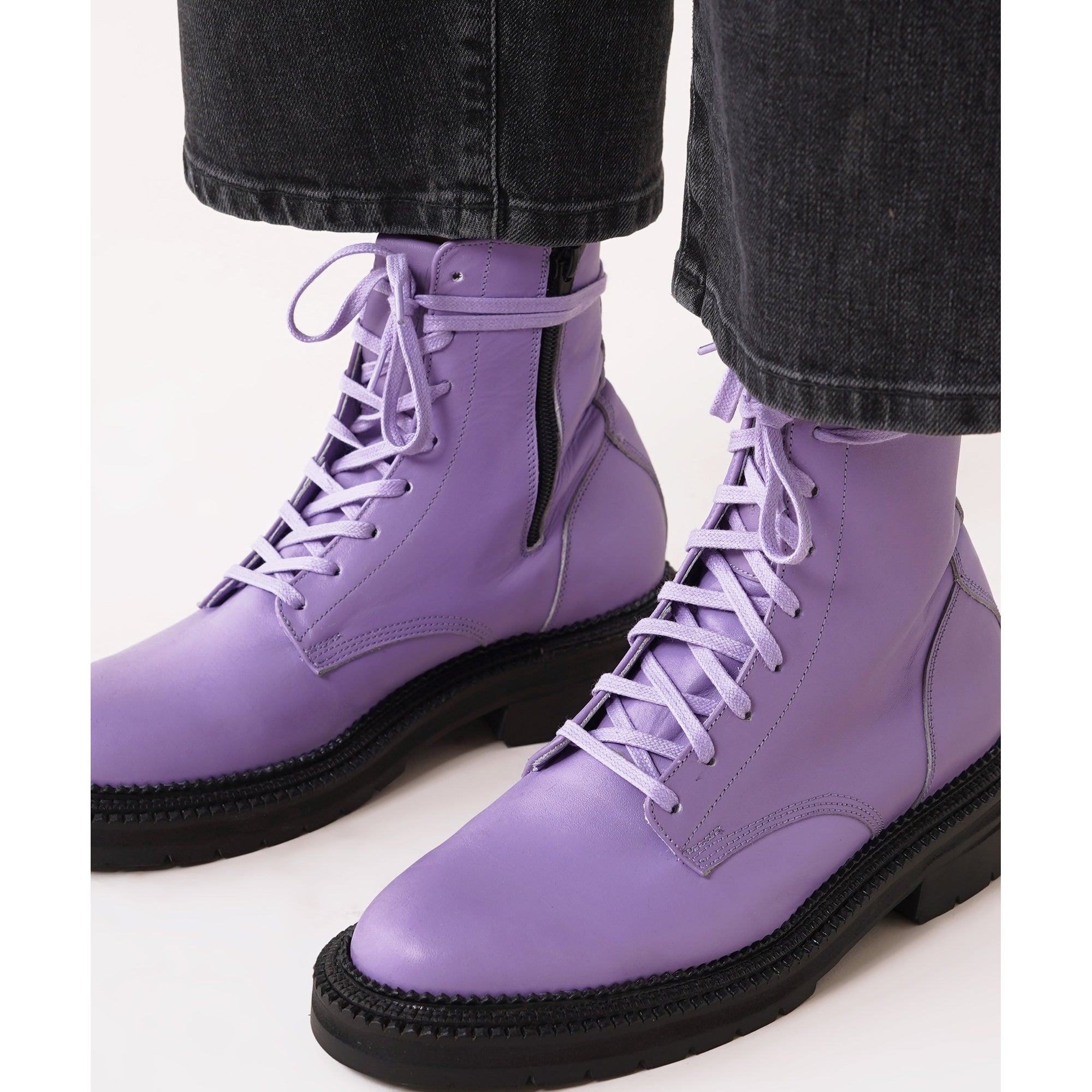 Warren Combat Boot | Lilac