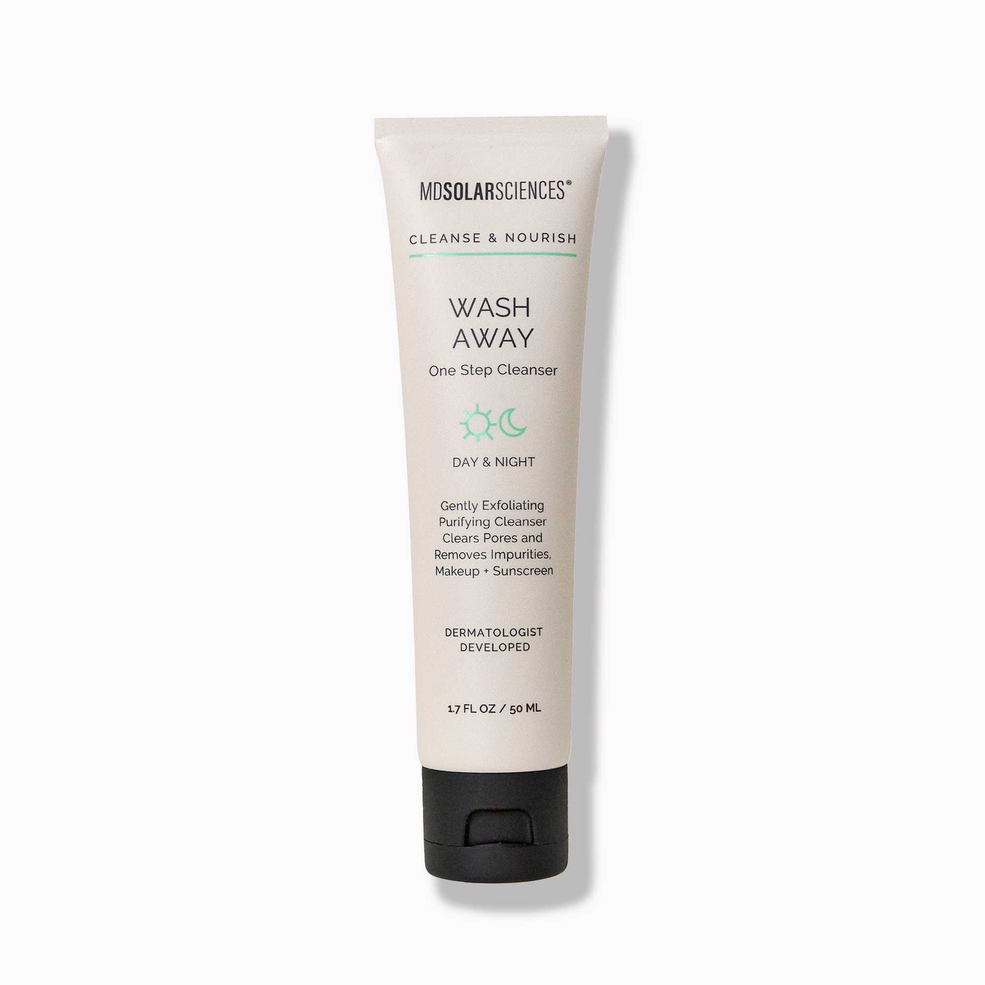 Tube of 'Wash Away' cleanser by MDSolarSciences