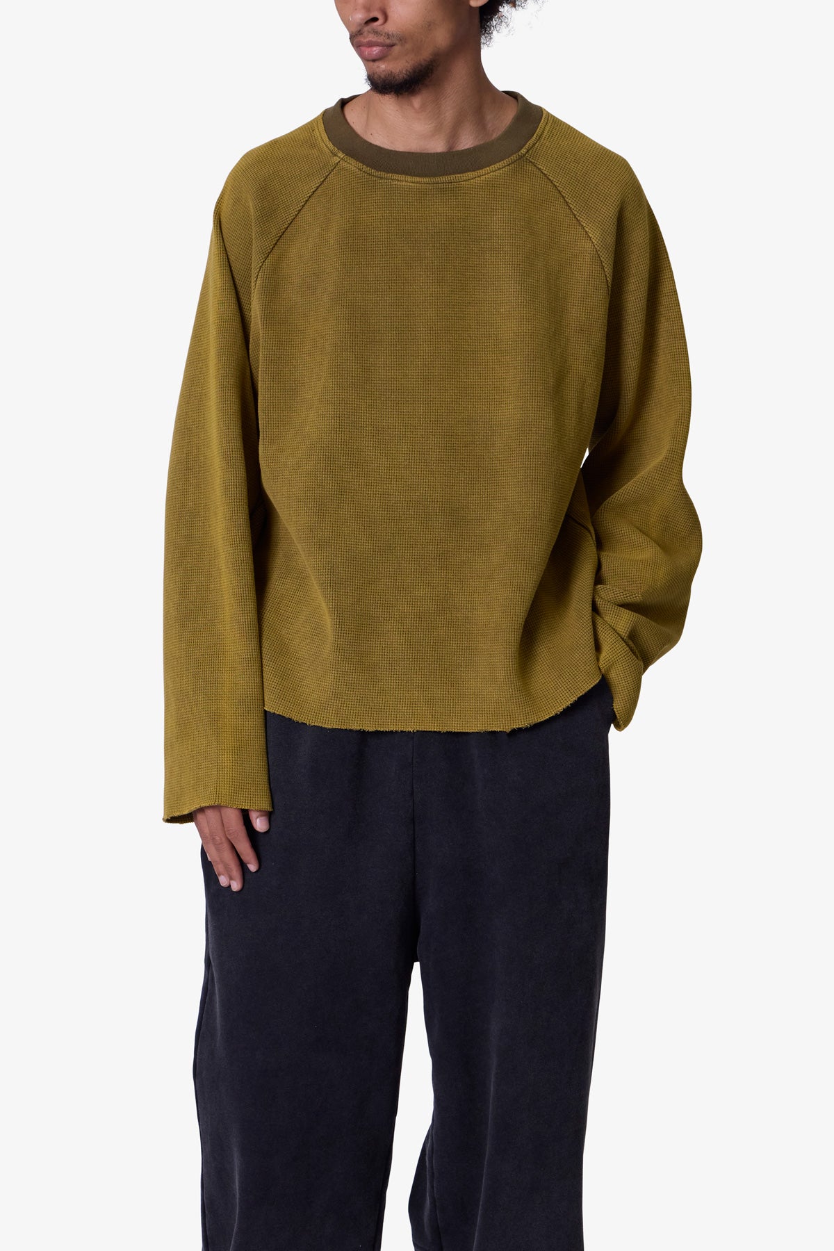 Washed Thermal L x S Tee | Washed Olive