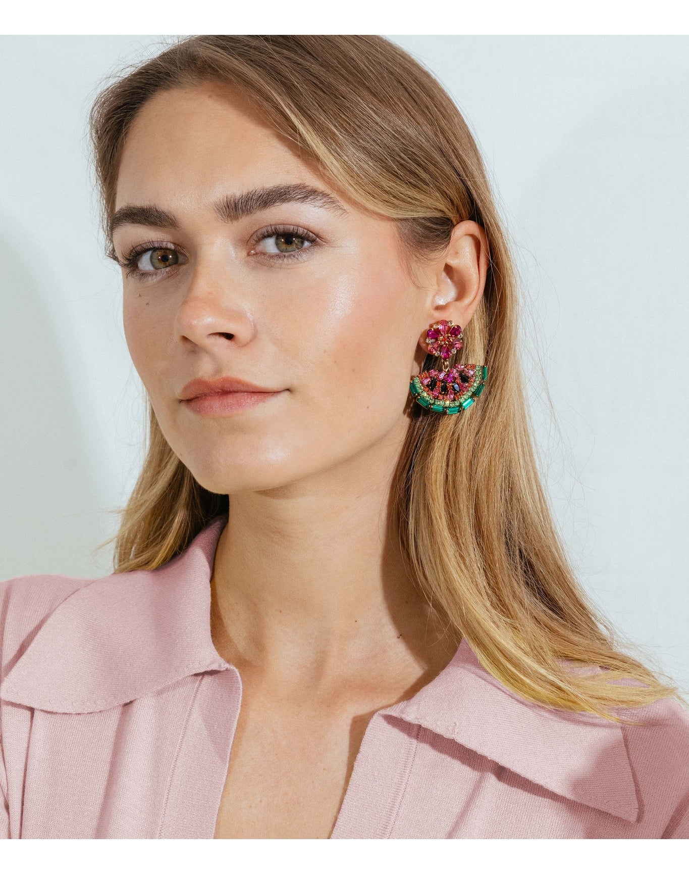 Watermelon Slice Earrings | Fuchsia