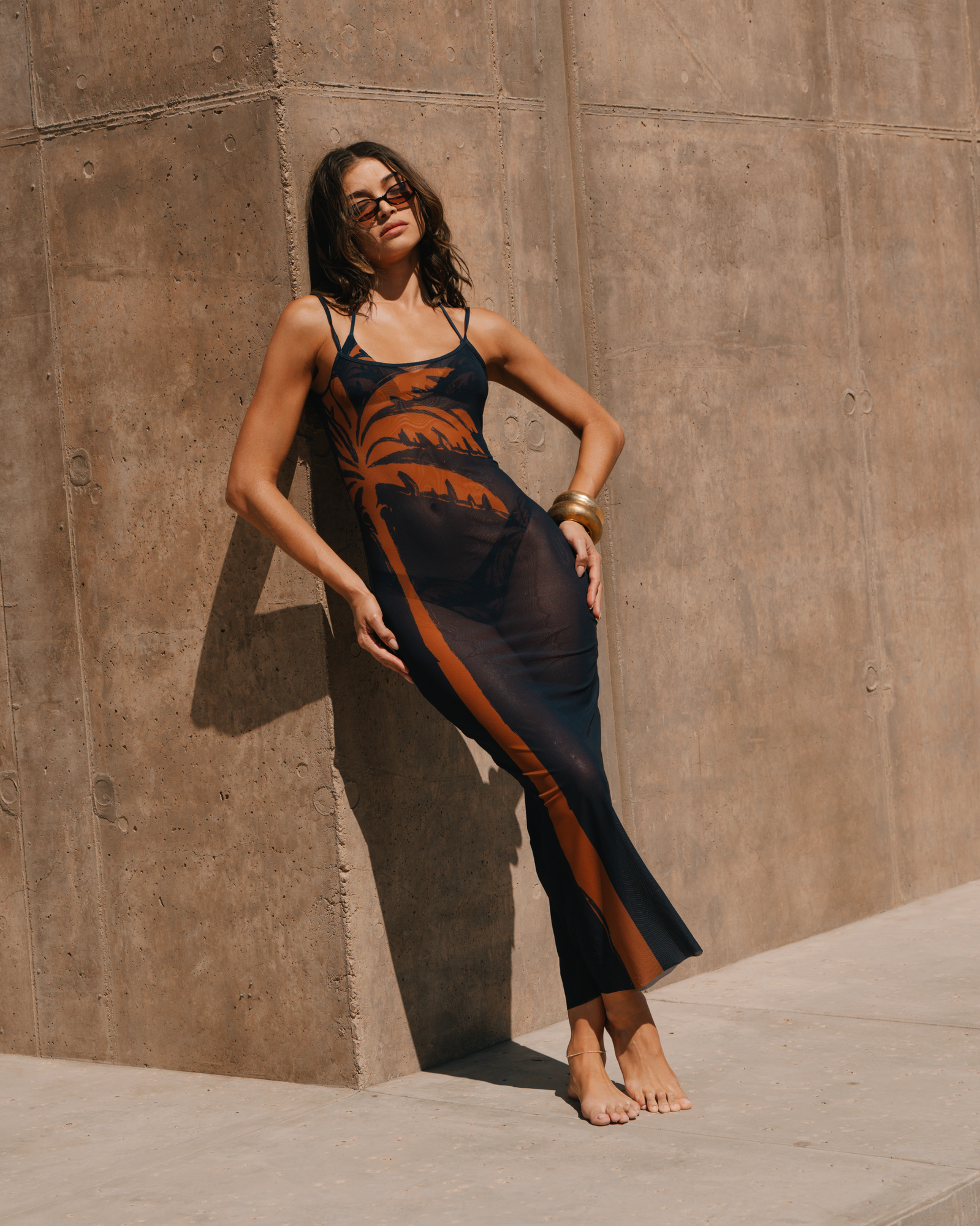 Mesh Scoop Maxi Slip Dress | Midnight Blue x Clay Mesh Scoop Maxi Slip Dress | Midnight Blue x Clay