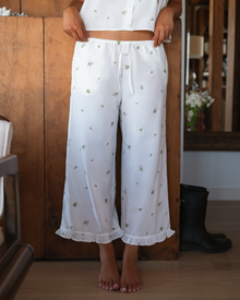 Ruffle Pull-On Pants | Ivory