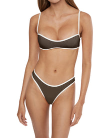 Sport Bikini Top | Mahogany/Off White