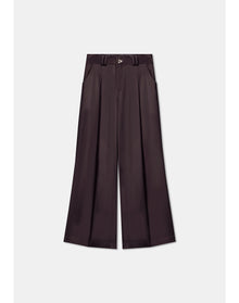 Wellen | Satin Wide-Leg Pants | Storm
