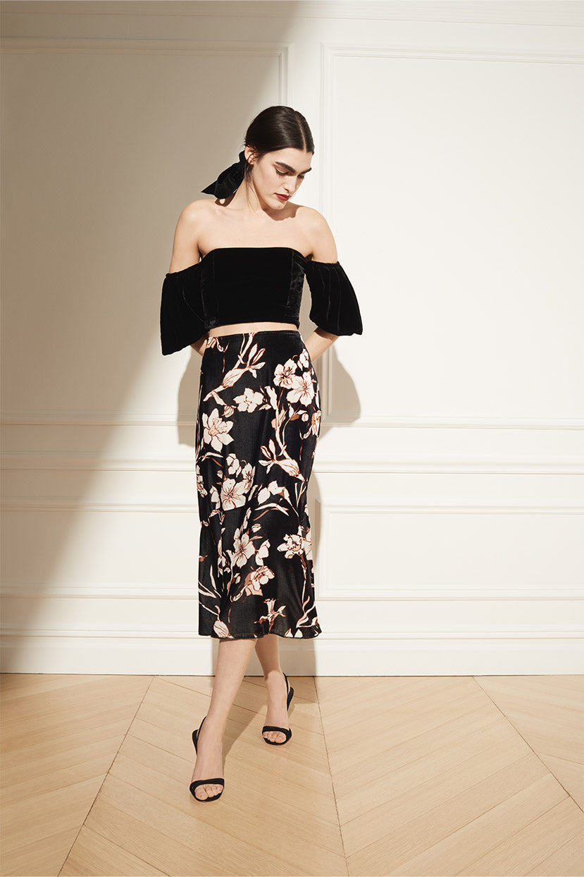Odette Skirt | Inslee Floral Black