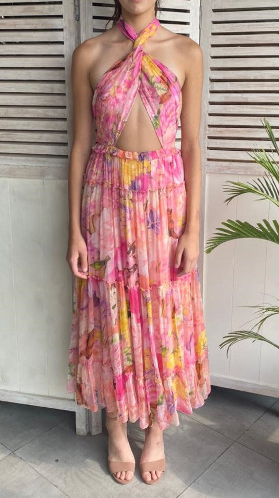 Rococo Sand | Leona Criscross Dress | Pink