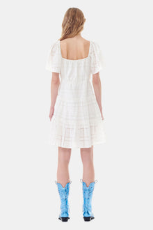 White Broderie Anglaise Layer Dress | Egret