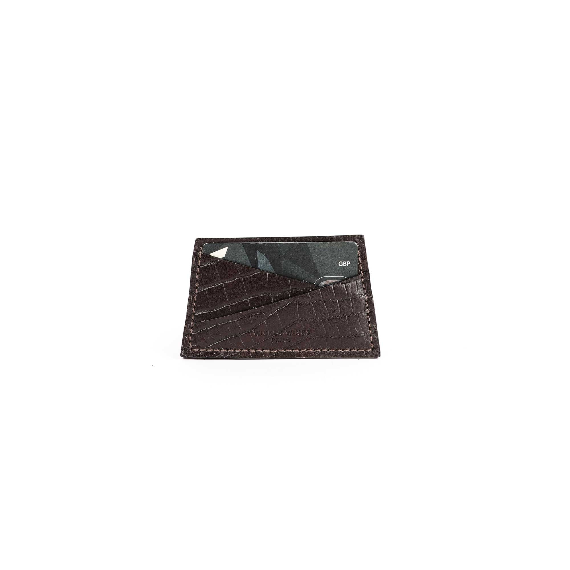 Croco Cardholder | Brown