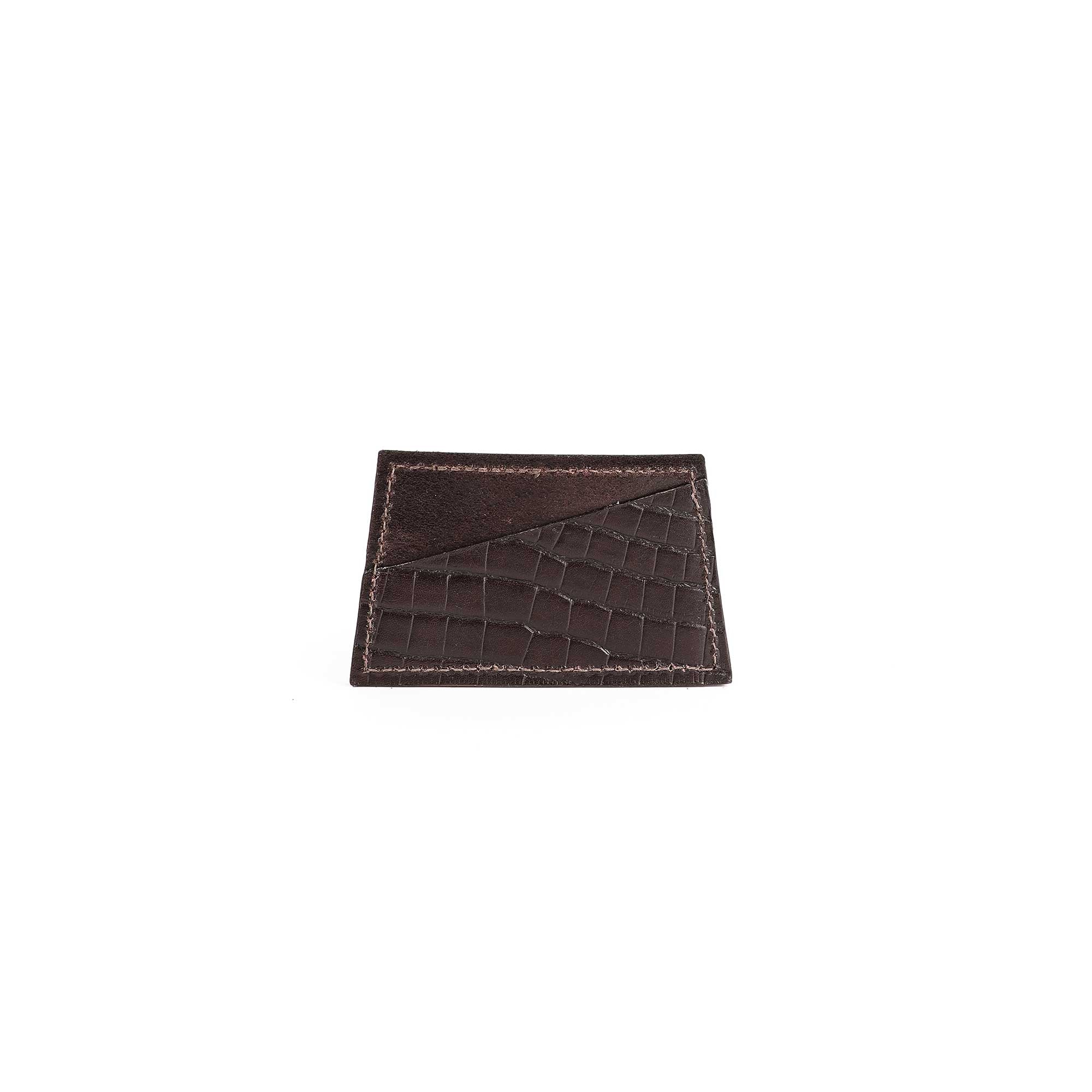 Croco Cardholder | Brown