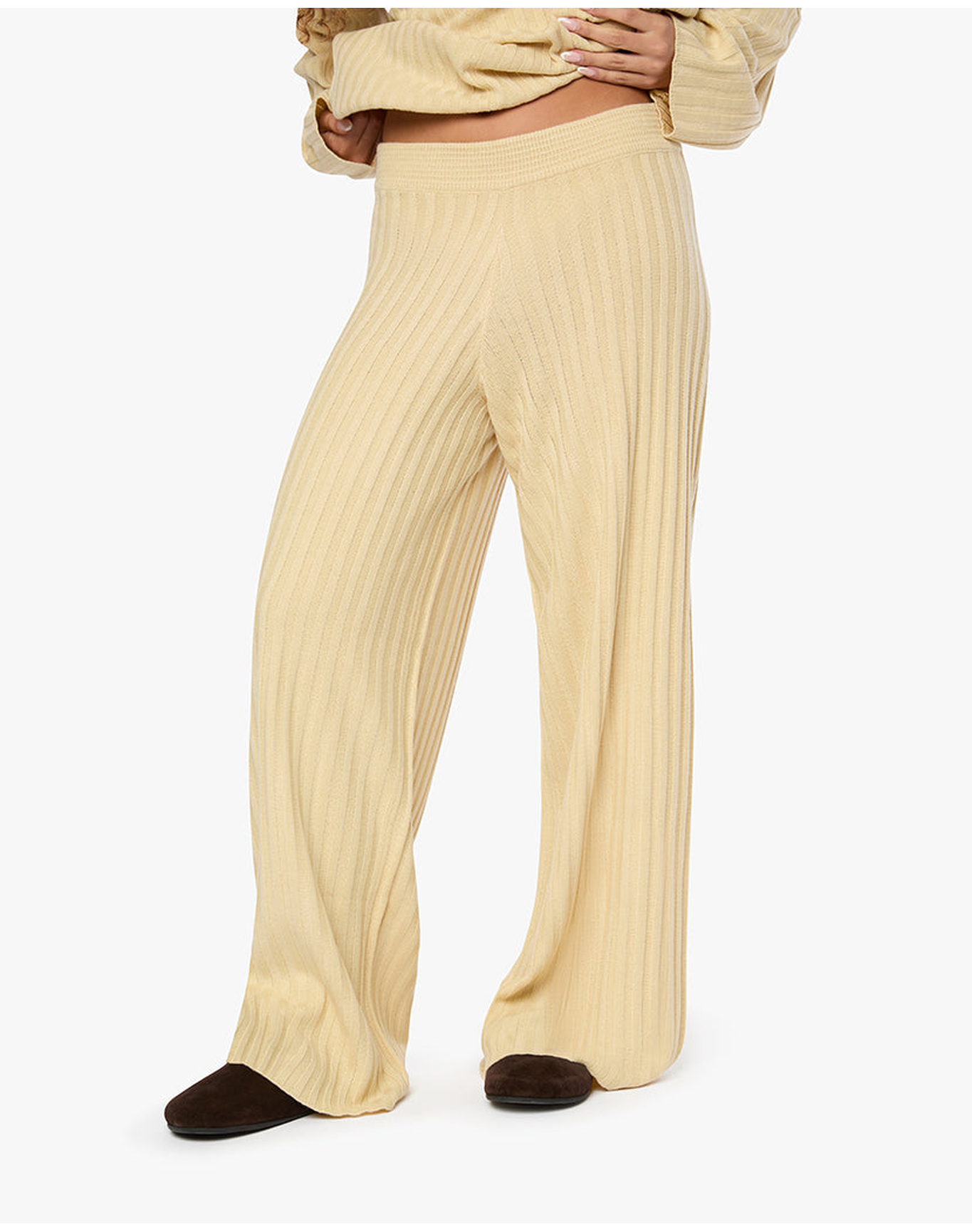 Wide Leg Pull On Pant | Wheat