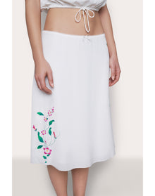 Wildflower Water Lily Skirt | White