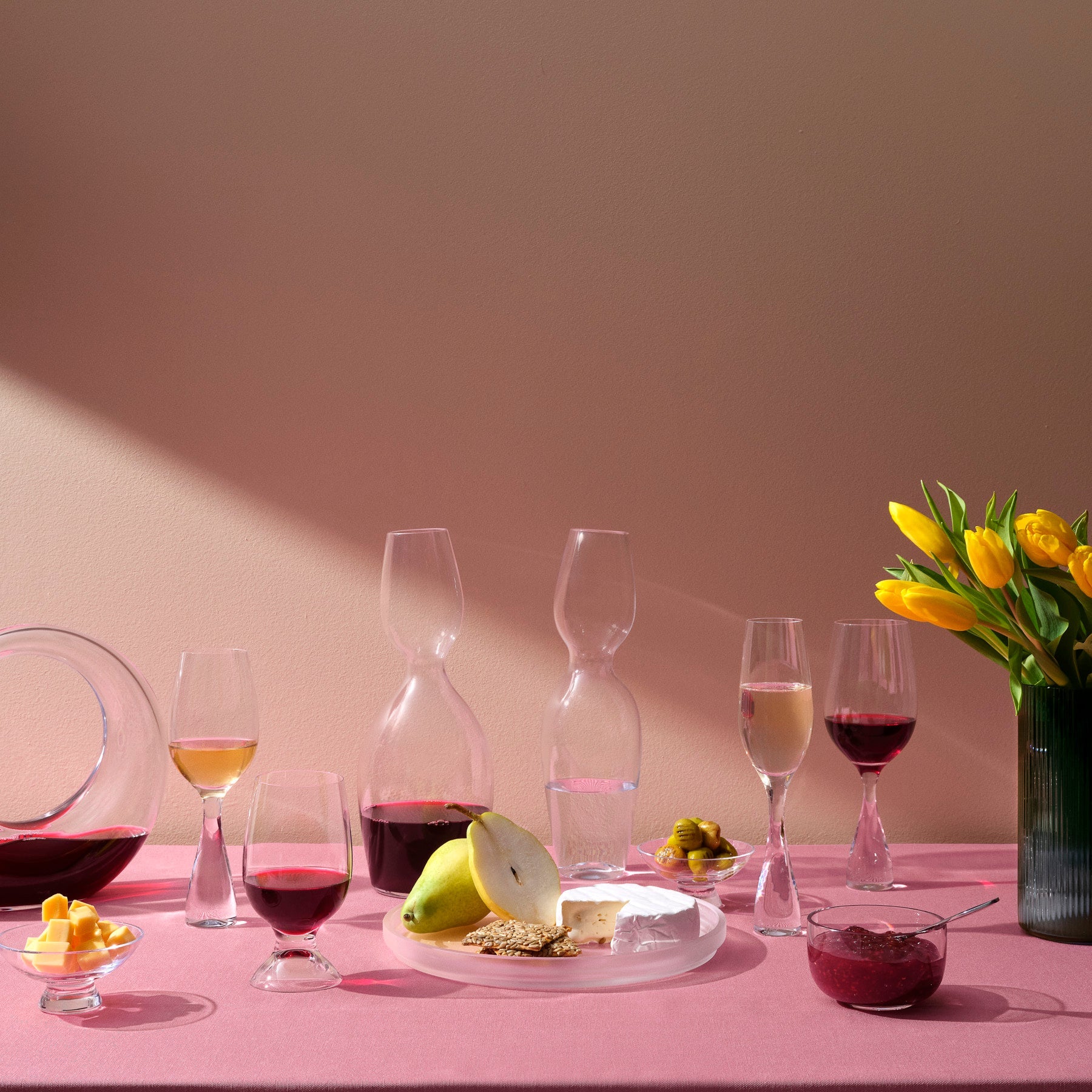 Wine Party Red Wine Glasses | Clear Crystal | Set of 2