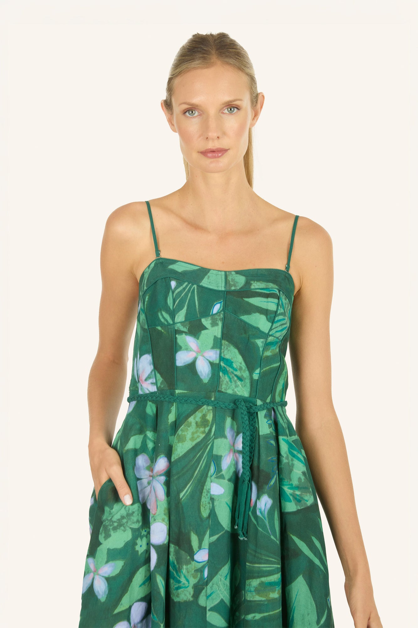 Wisteria Dress | Tropical Forest Print