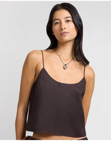 Women | Air Linen Cami Top | Espresso
