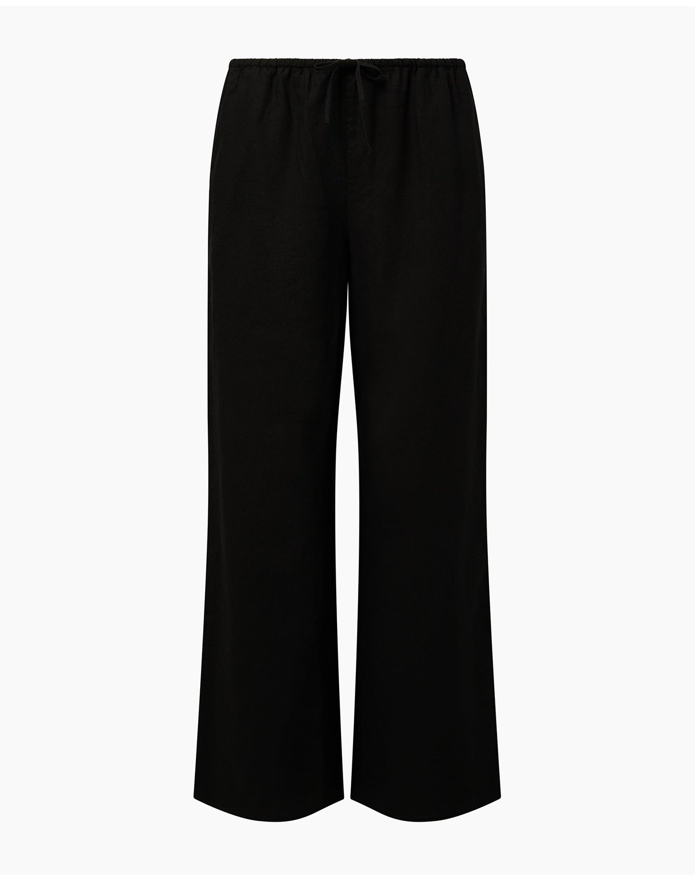 Women | Air Linen Drawstring Pant | Black